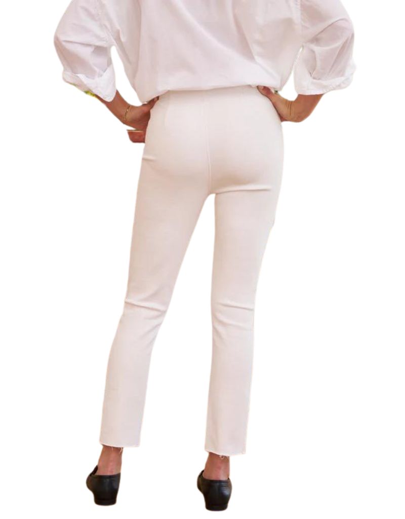 Frank & Eileen Derry Illusion Pull-On Pant in Antique White