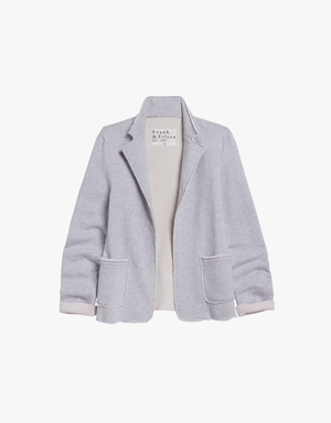 Frank & Eileen Dublin Knit Blazer in Gray Melange (Triple Fleece)