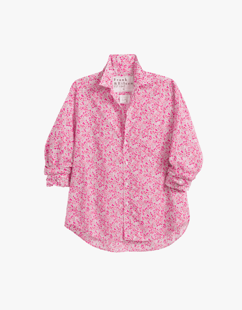 Frank & Eileen Eileen Relaxed Button-Up Shirt in Pink Flowers