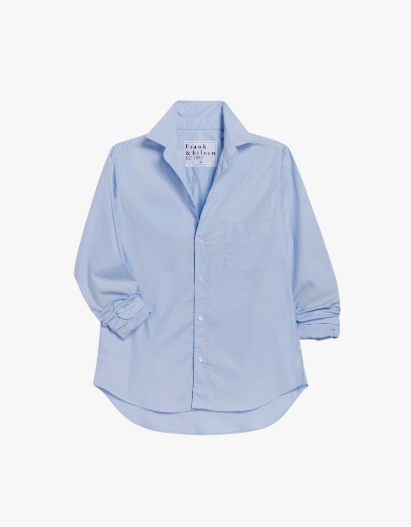 Frank & Eileen "Eileen" Relaxed Button-up Shirt in Solid Blue