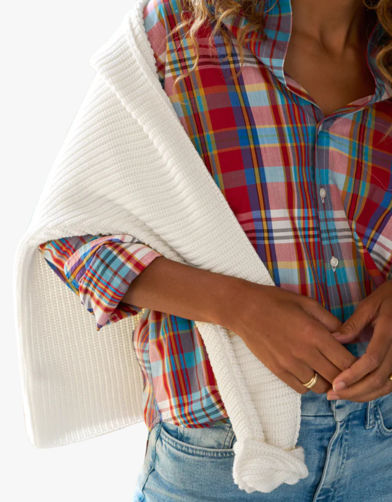 Frank & Eileen "Eileen" Relaxed Button Up Shirt in Primary Color Plaid (Italian Cotton Poplin)