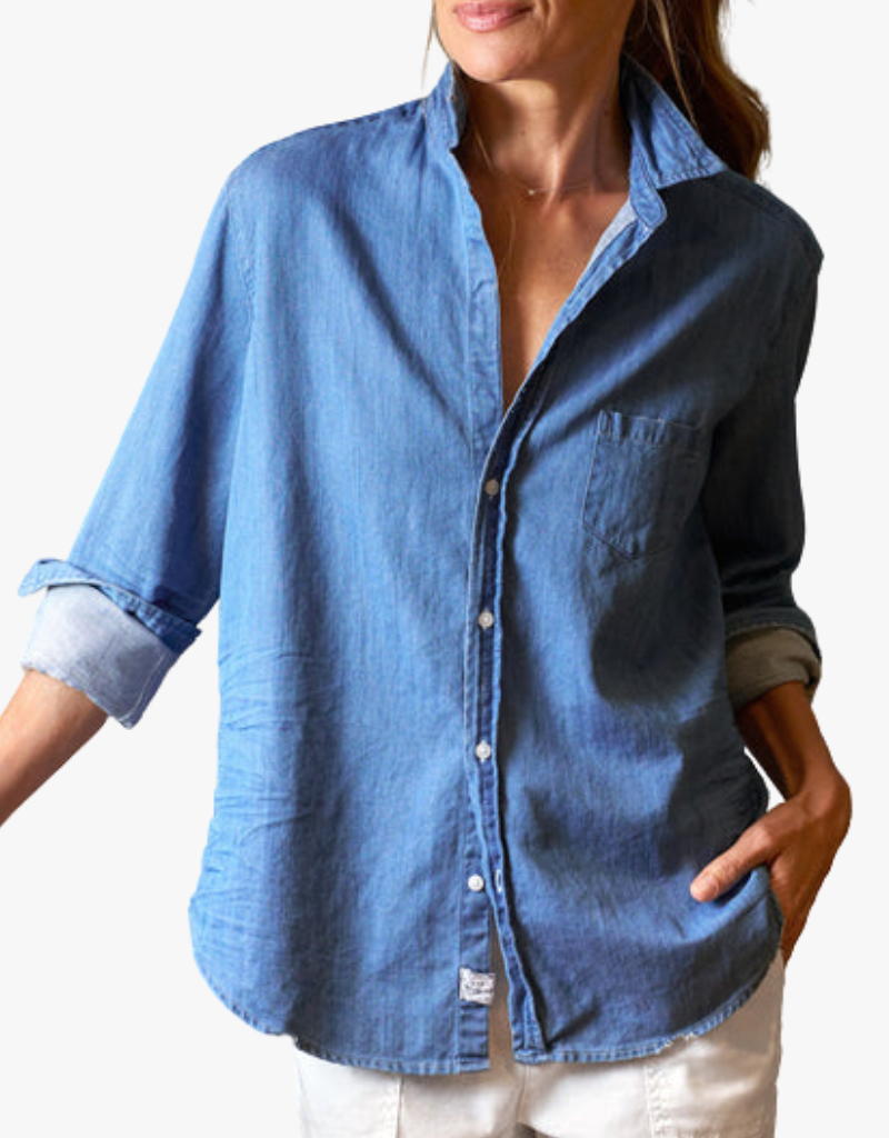 Frank & Eileen Eileen Relaxed Button Up Shirt in Vintage Stonewashed Indigo