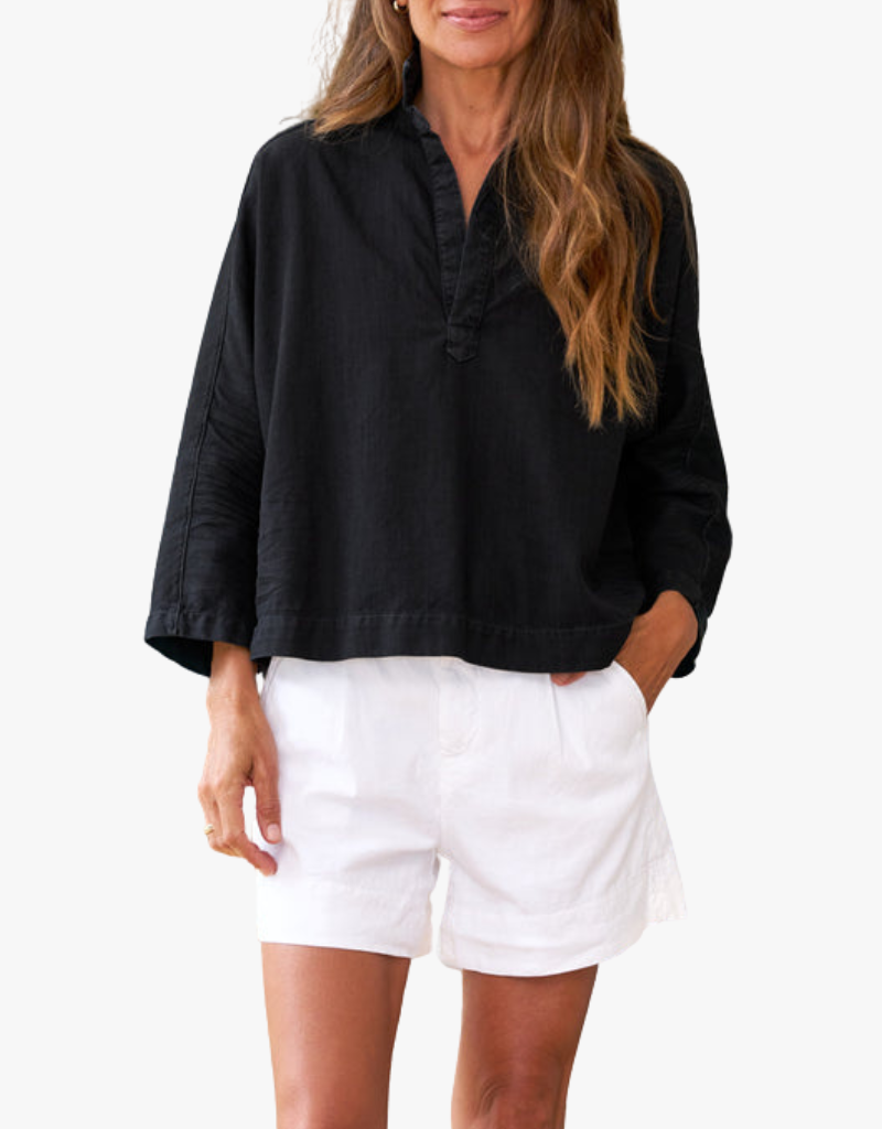 Frank & Eileen Gabi Popover Shirt in Blackout