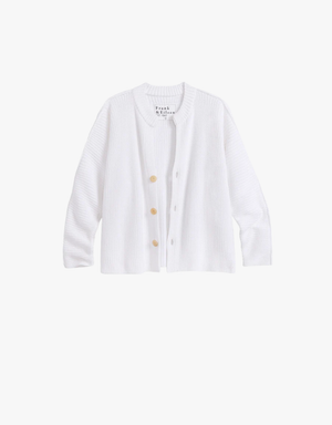 Frank & Eileen Montecito Cardigan in White