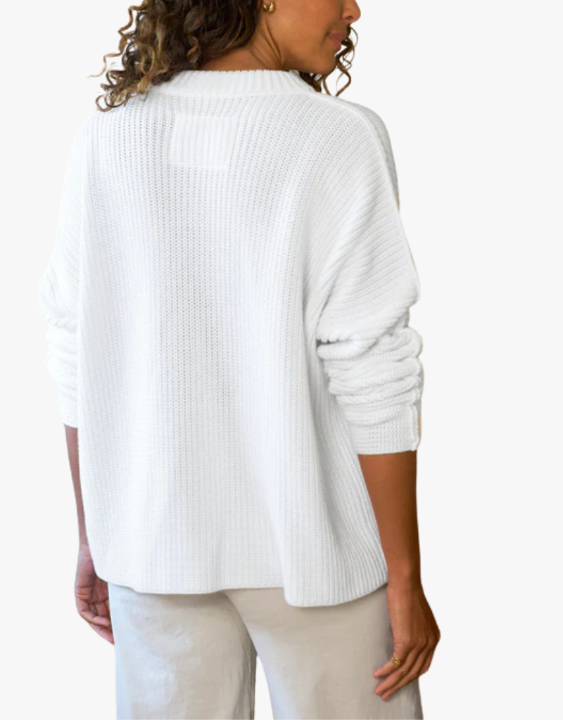 Frank & Eileen Montecito Cardigan in White