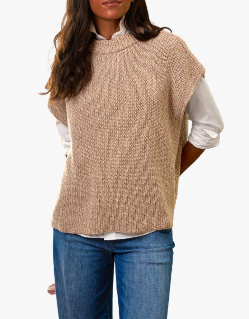 Frank & Eileen Montecito Vest in Dune (Italian Cotton Knit)