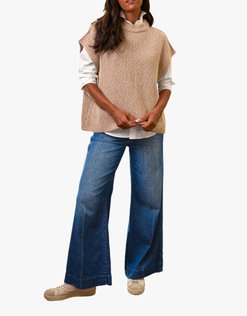 Frank & Eileen Montecito Vest in Dune (Italian Cotton Knit)