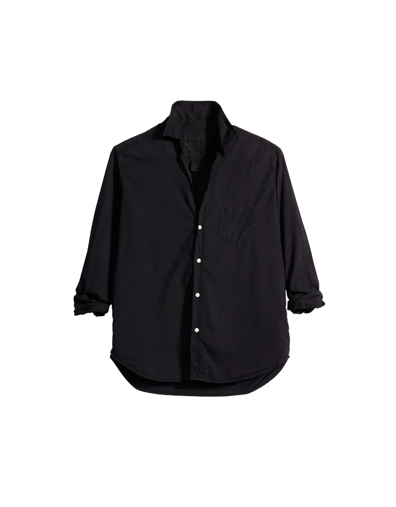 Frank & Eileen Relaxed Button-Up Shirt in Black