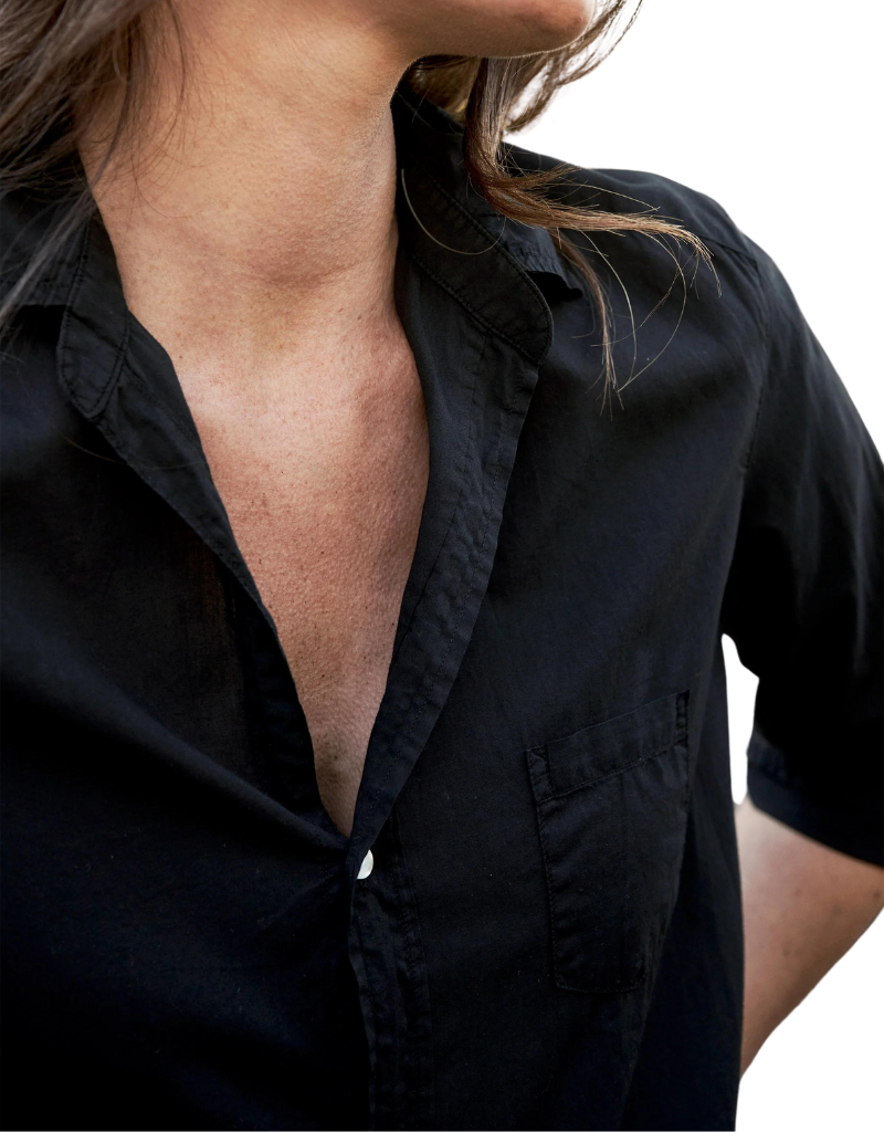 Frank & Eileen Relaxed Button-Up Shirt in Black