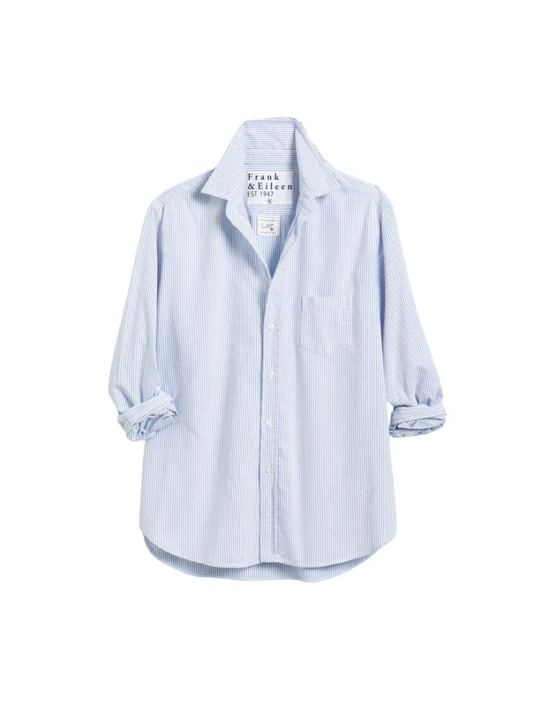 Frank & Eileen Relaxed Button-Up Shirt in Blue Stripe