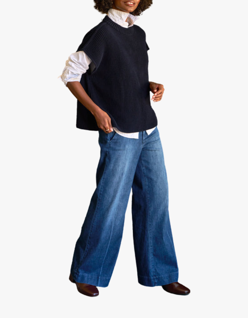 Frank & Eileen The Italian Wide Leg Chino in 1984 Washed Blue