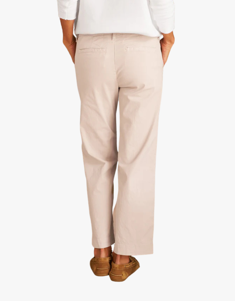 Frank & Eileen Westport The Italian Wide Leg Chino in Khaki