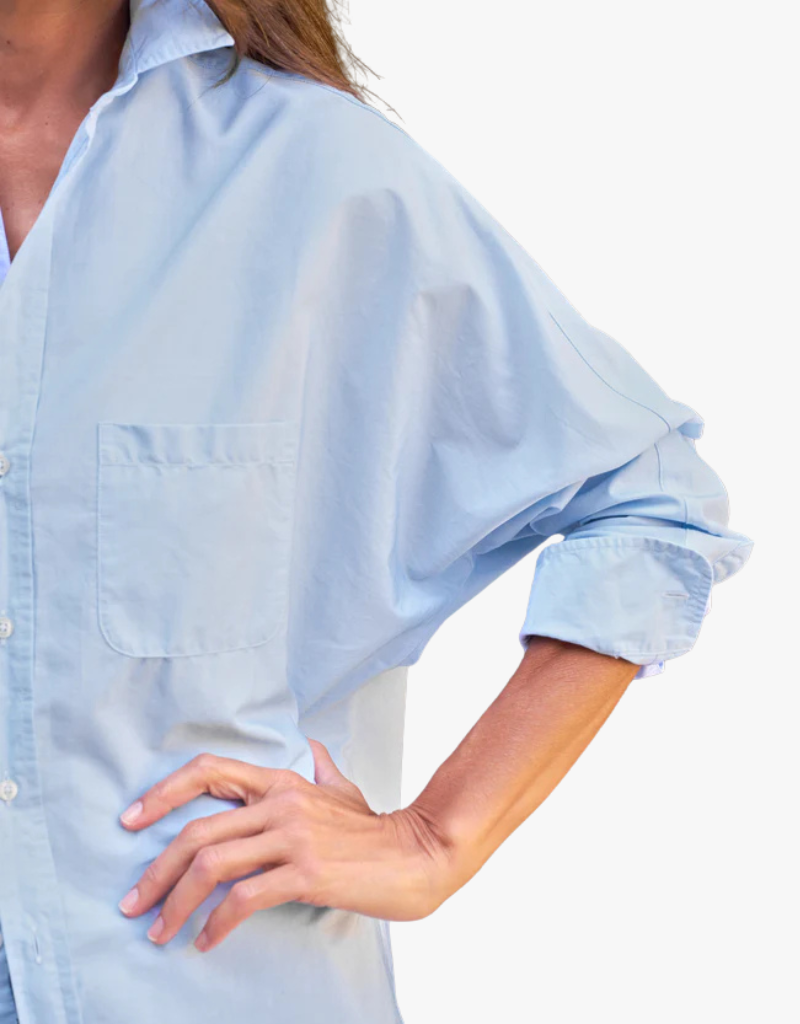 Frank & Eileen Oona Continuous Button Up Shirt in French Blue (Italian Superluxe Poplin Regenerative)