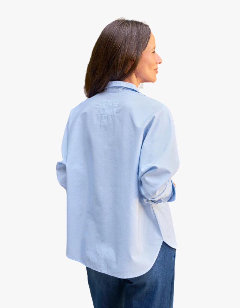 Frank & Eileen Oona Continuous Button Up Shirt in French Blue (Italian Superluxe Poplin Regenerative)