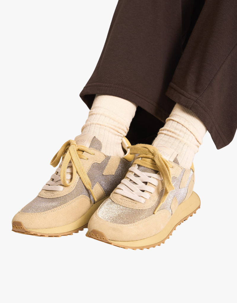 GHŌUD Starlight Soft Low in Glitter & Suede Sand