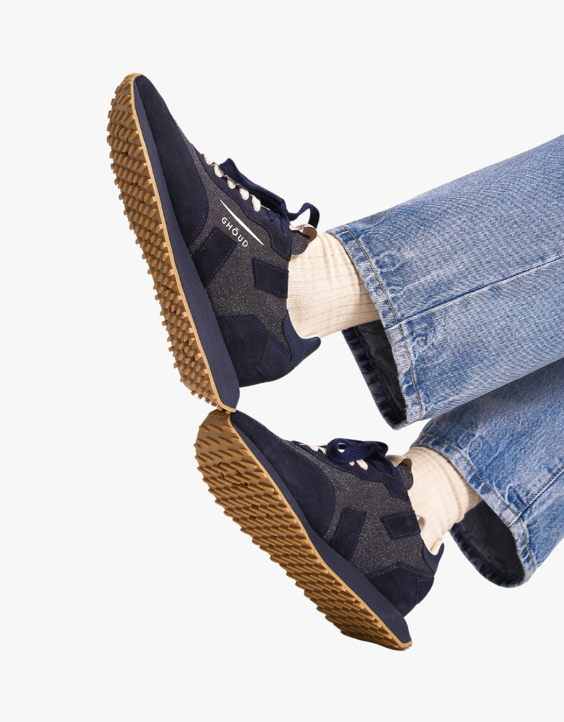 GHŌUD Starlight Soft Low in Glitter & Suede Blue