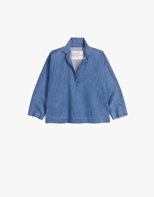 Frank & Eileen Gabi Popover Shirt in Vintage Distressed Wash