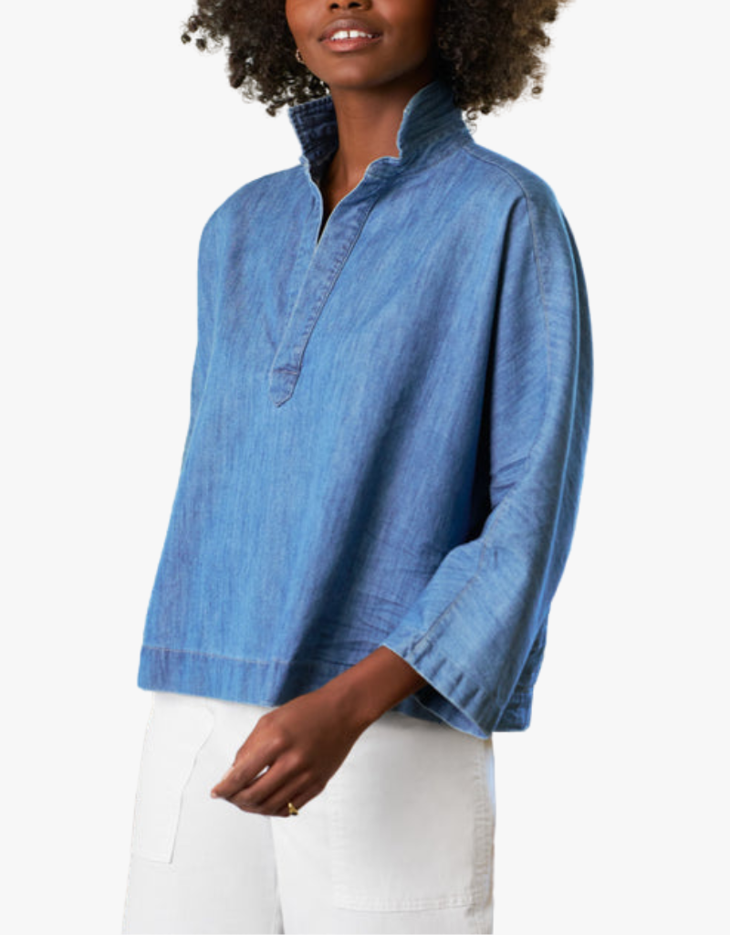 Frank & Eileen Gabi Popover Shirt in Vintage Distressed Wash