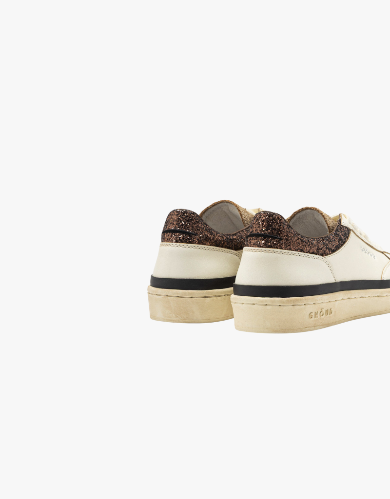 Ghoud Pads Brushed Low Leather in Glitter in Sue Marsh & Brown