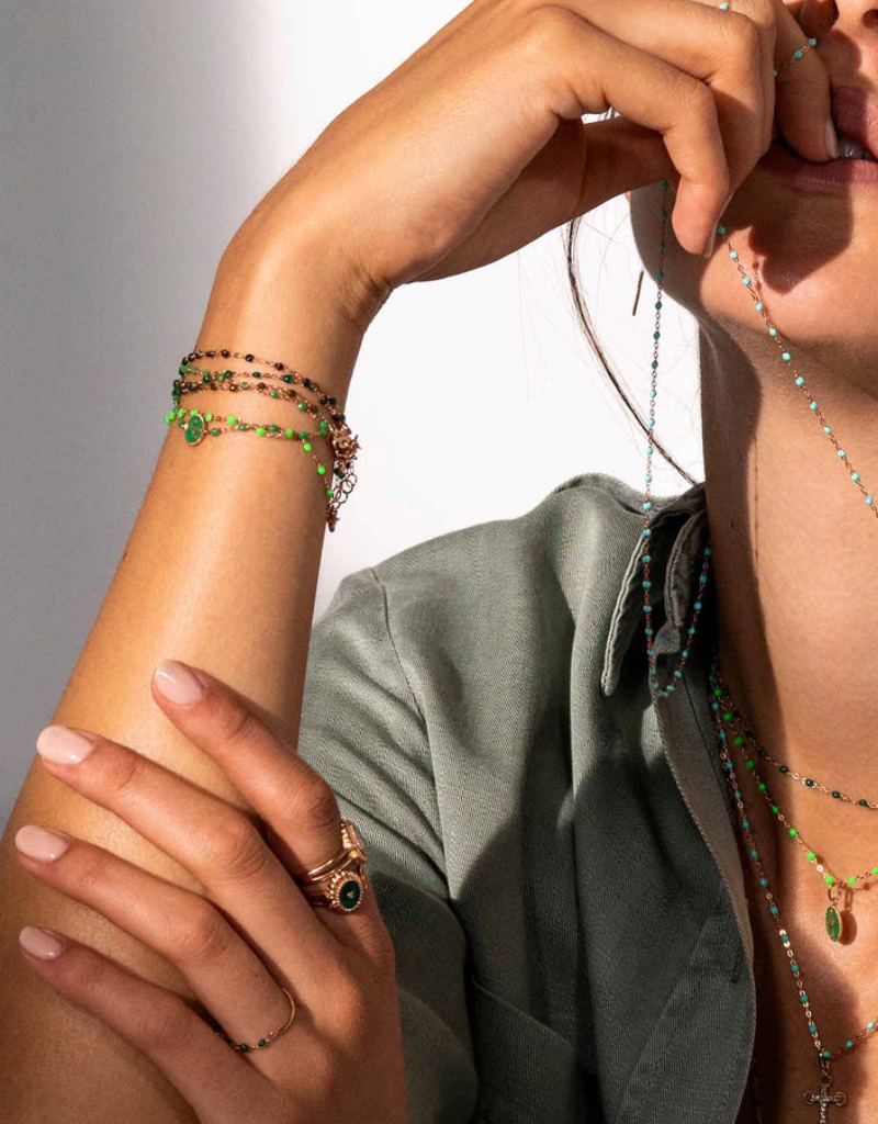 Gigi Clozeau Classic Gigi Bracelet 6.7" in Emerald