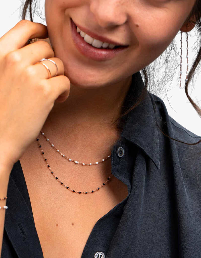 Gigi Clozeau Classic Gigi Necklace 17.7" in White