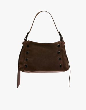 Hammitt Bryant Medium in Belted Suede & Gunmetal
