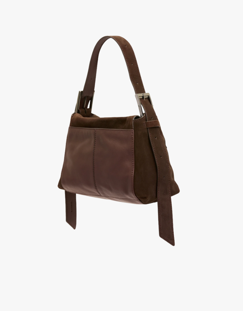 Hammitt Bryant Medium in Belted Suede & Gunmetal