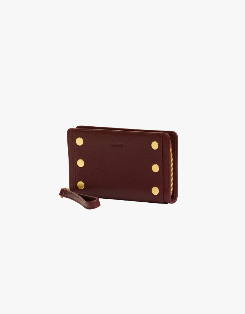 Hammitt Bryant Wallet in Cherrywood Pebble & Brushed Gold