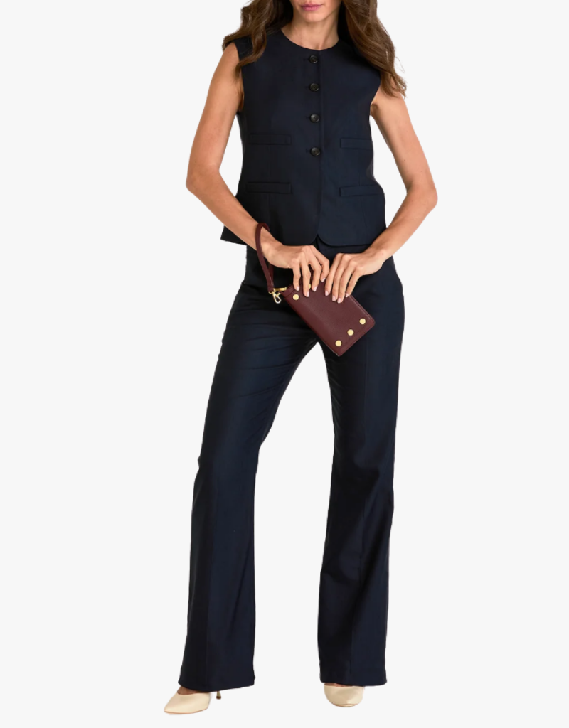 Hammitt Bryant Wallet in Cherrywood Pebble & Brushed Gold