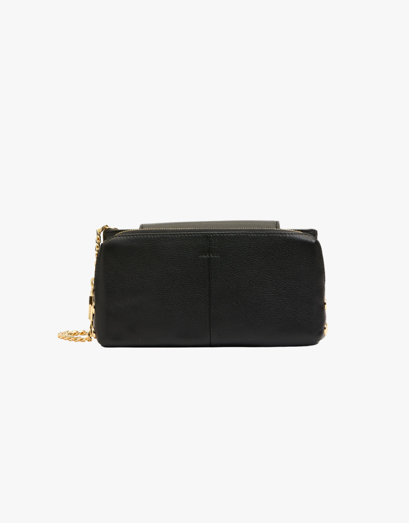 Hammitt Charlotte Flap Small in Black & Brushed Gold