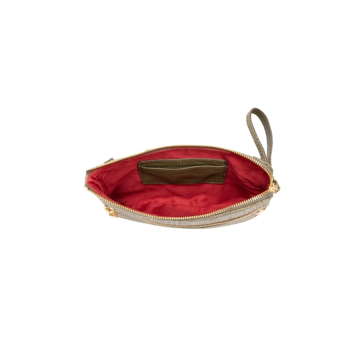 Hammitt Nash Small Clutch in Bistro Green Snake & Brushed Gold