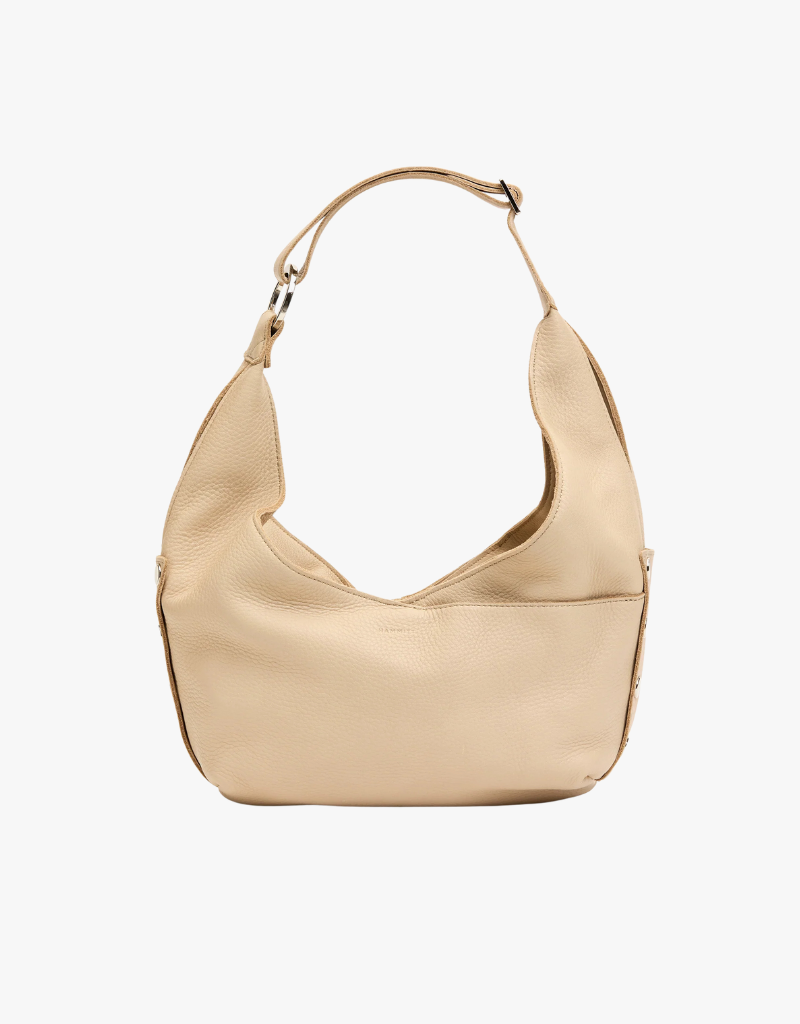 Hammitt Tom Red Zip Medium, Limestone & Silver