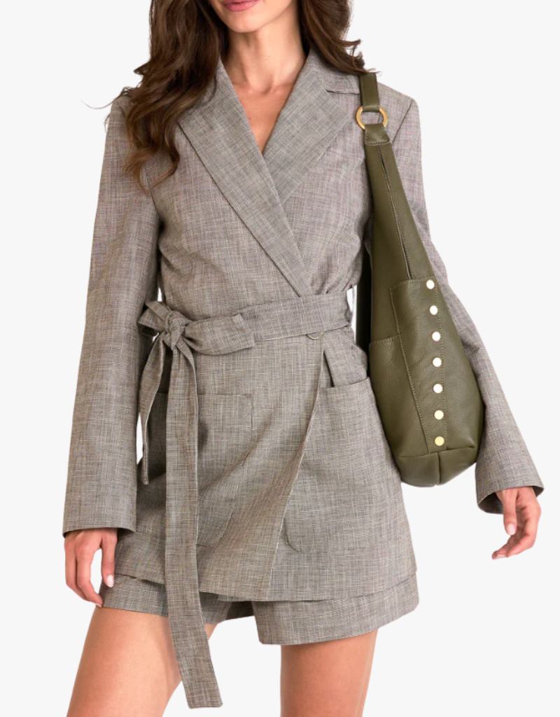 Hammitt Tom Zip Bag in Olive & Brushed Gold