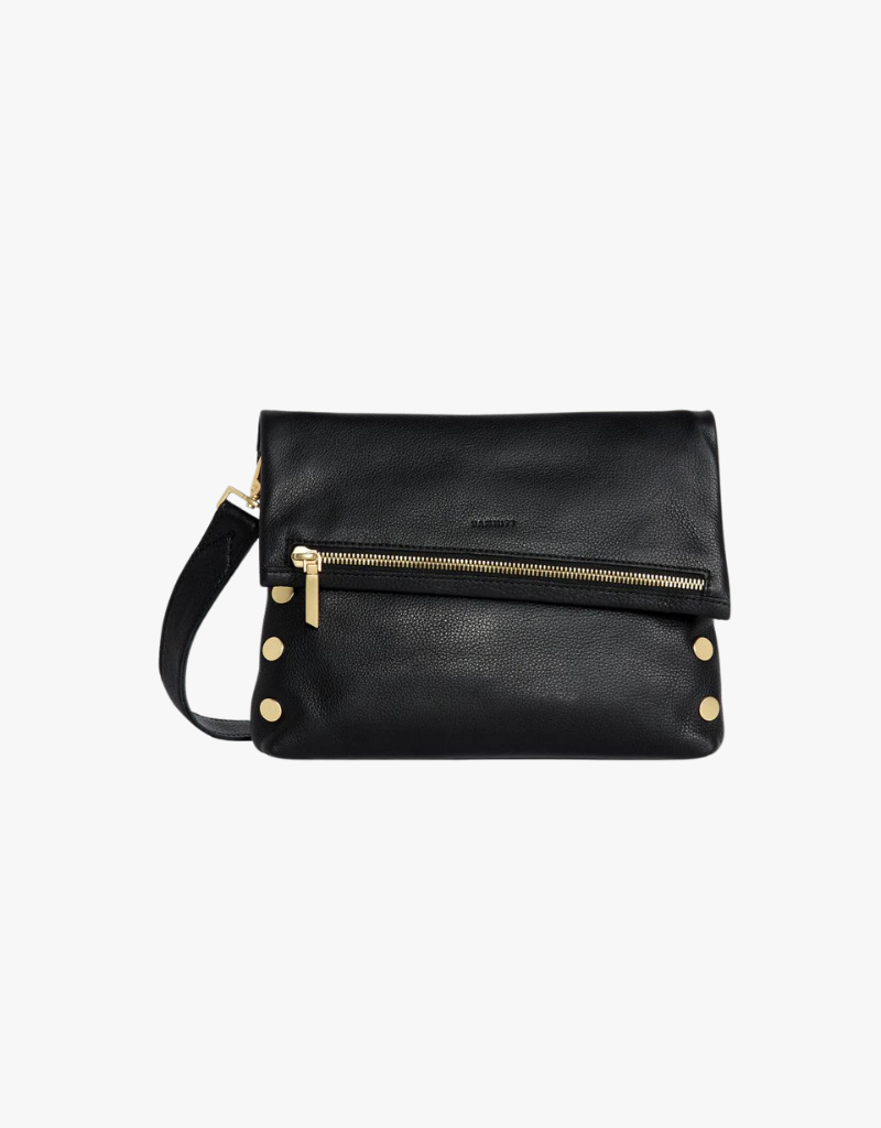 Hammitt VIP Medium Handbag in Black with Brushed Gold