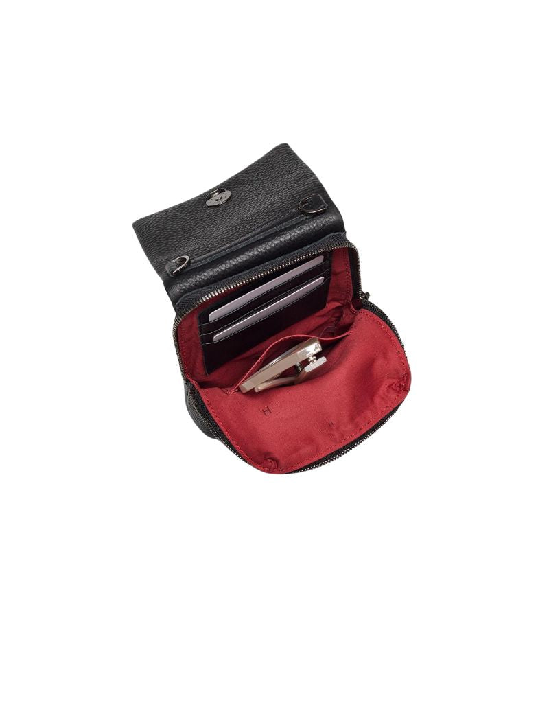 Hammitt VIP Mobile Crossbody Handbag in Black & Gunmetal