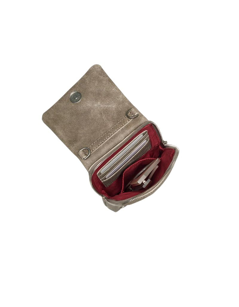 Hammitt VIP Mobile Crossbody Handbag in Pewter & Brushed Silver
