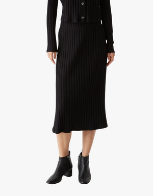 Michael Stars Shania Midi Skirt in Black