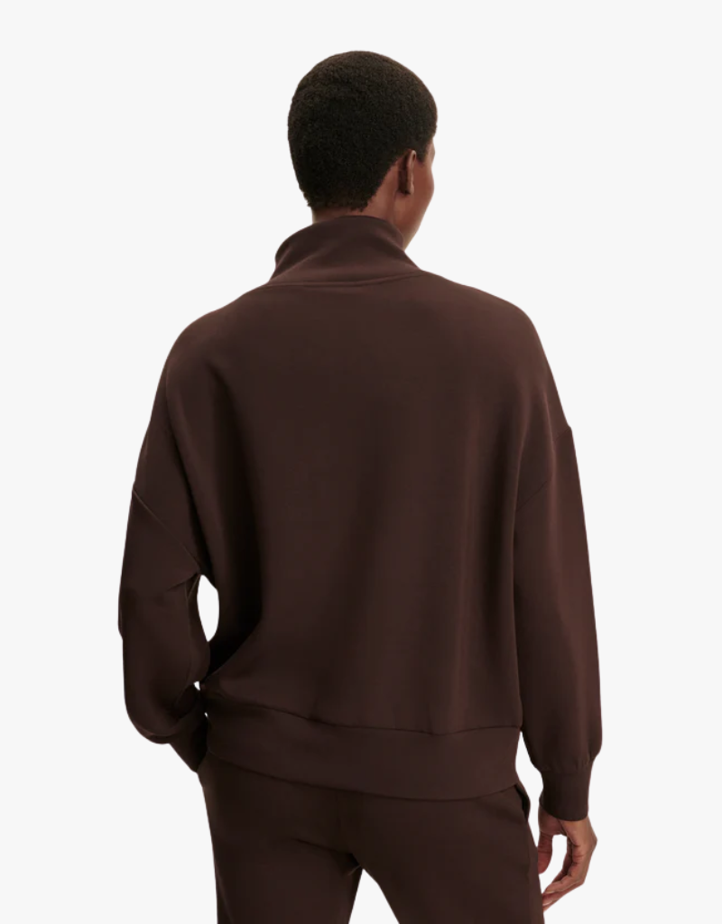 Varley Hawley Half Zip Sweat in Coffee Bean