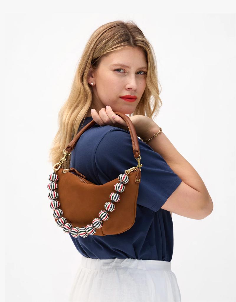 Clare V. Petite Moyen Messenger Handbag in Hazelnut