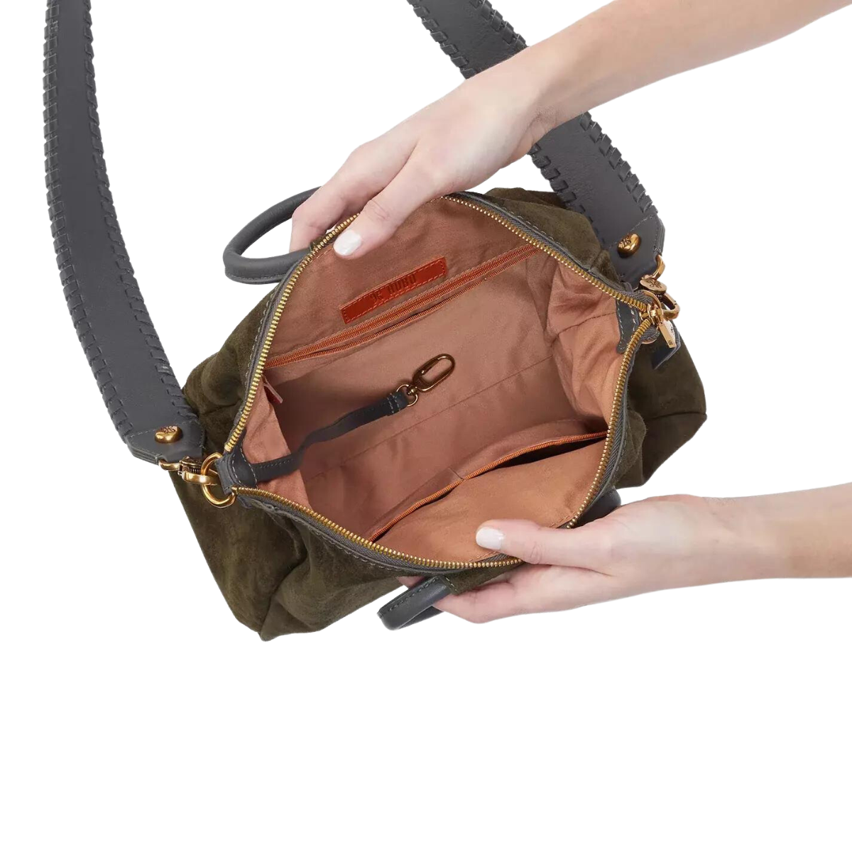 Shila Crossbody Bag in Saddle Suede