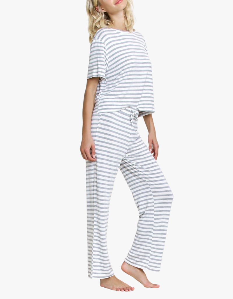 Honeydew All American Tee Pant Set in Ivory Stripe