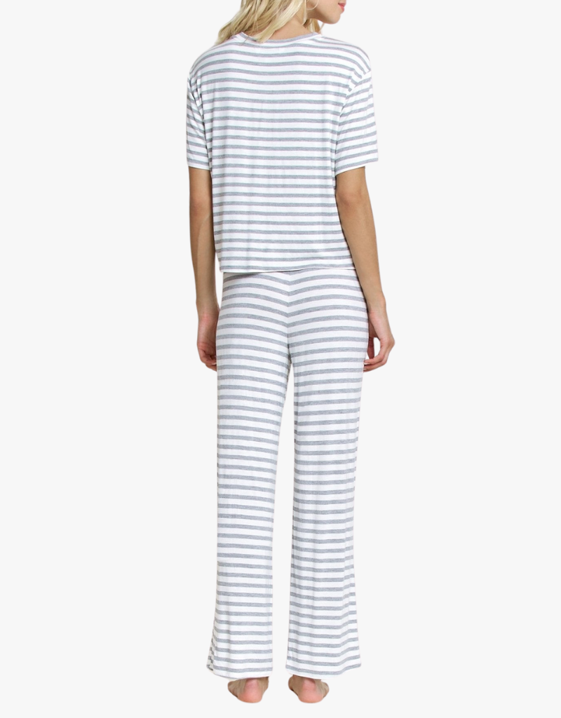 Honeydew All American Tee Pant Set in Ivory Stripe