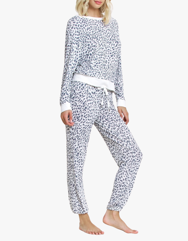 Honeydew Star Seeker Long Set in Sweet Cream Animal