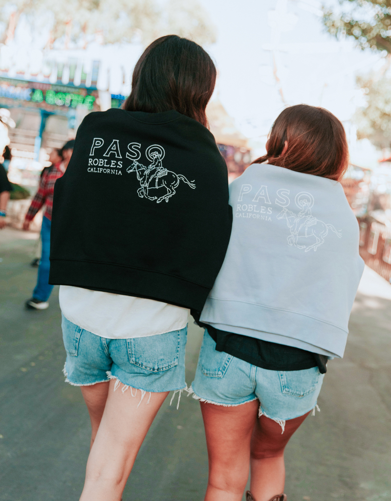 KJC Paso College Sweatshirt in Black with White Lettering