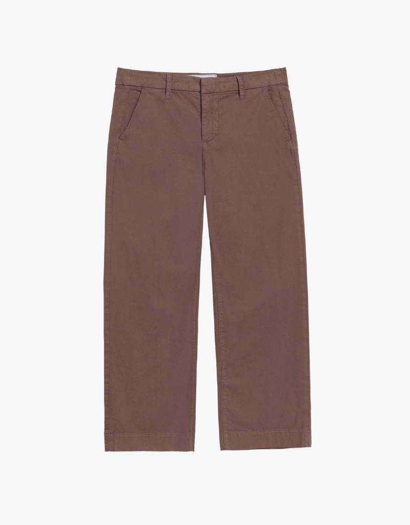 Frank & Eileen Westport The Italian Wide Leg Chino in Pecan (Italian Cotton Twill)