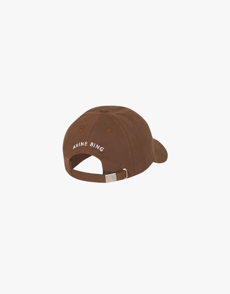Anine Bing Jeremy Baseball Cap in Dark Camel