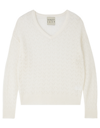 Jumper 1234 Lace Vee in Chalk