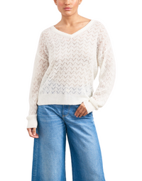 Jumper 1234 Lace Vee in Chalk