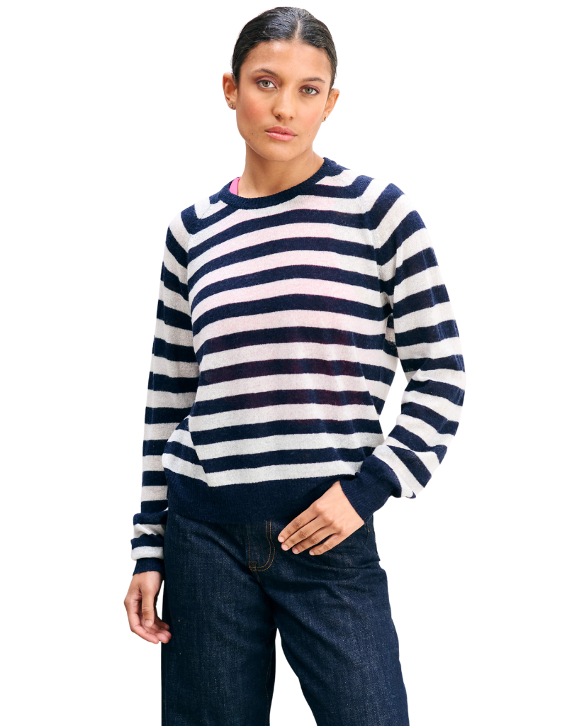 Jumper 1234 Stripe Sweater in Navy & Chalk
