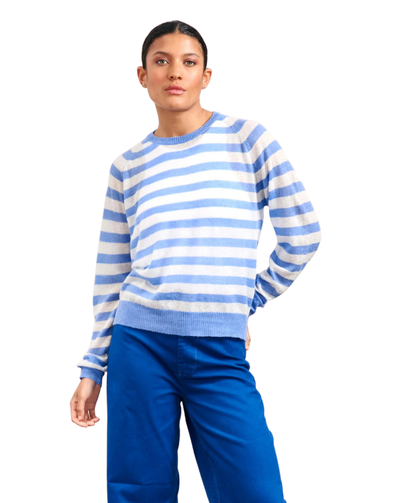 Jumper 1234 Stripe Sweater in Clearwater & Chalk